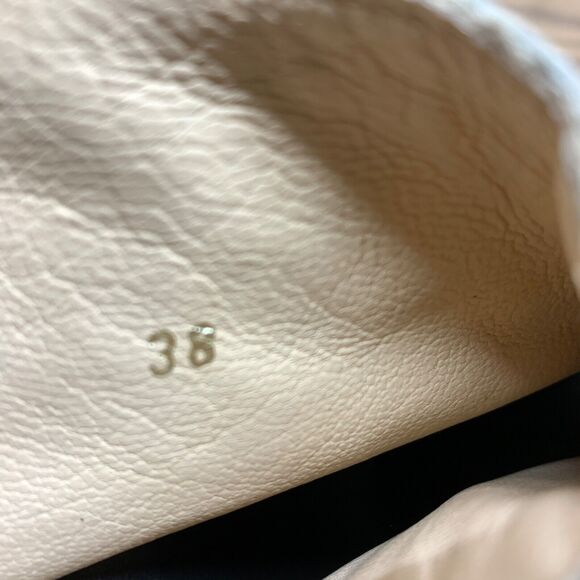 Elyese Walker Leopard Calf Hair Leather Wedge Espadrille Size 8 / 38 Peep Toe - Picture 10 of 12